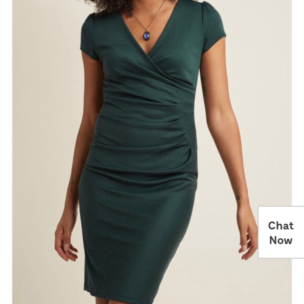 Dark green ModCloth sheath dress